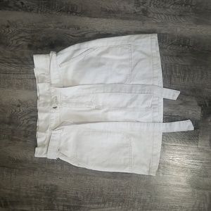 Free people off white belted jean skirt